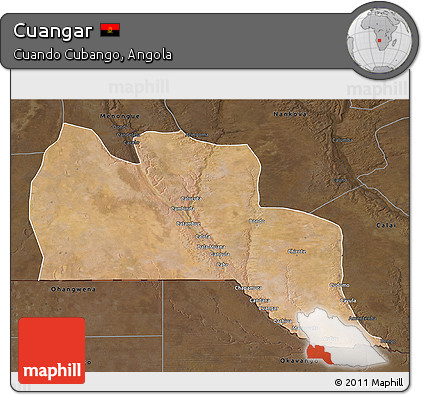 Satellite 3D Map of Cuangar, darken