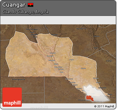 Satellite 3D Map of Cuangar, darken