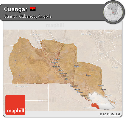 Satellite 3D Map of Cuangar, lighten