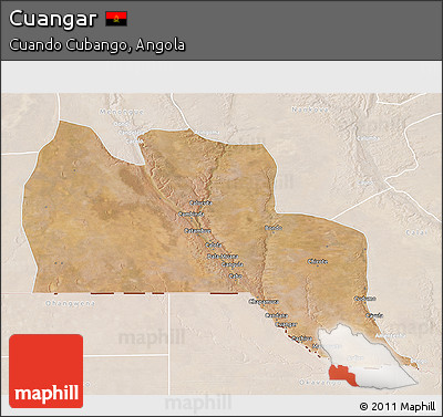 Satellite 3D Map of Cuangar, lighten