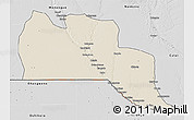 Shaded Relief 3D Map of Cuangar, desaturated