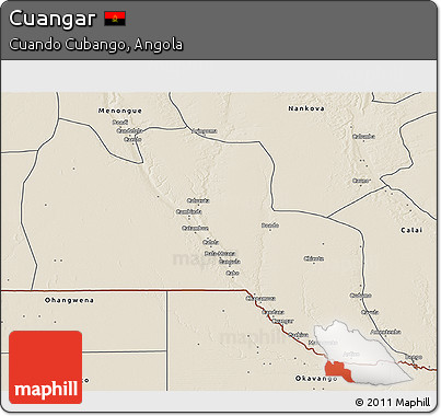 Shaded Relief 3D Map of Cuangar