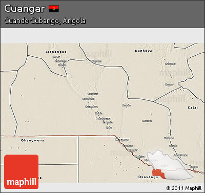 Shaded Relief 3D Map of Cuangar