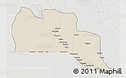 Shaded Relief 3D Map of Cuangar, lighten, semi-desaturated