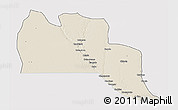 Shaded Relief 3D Map of Cuangar, single color outside