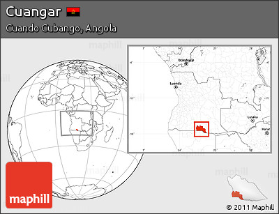 Blank Location Map of Cuangar, within the entire country