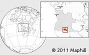 Blank Location Map of Cuangar, highlighted country, within the entire country