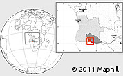 Blank Location Map of Cuangar, highlighted country, highlighted parent region, within the entire country