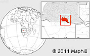 Blank Location Map of Cuangar, highlighted country