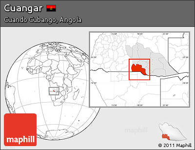 Blank Location Map of Cuangar, highlighted parent region
