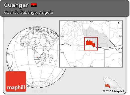 Blank Location Map of Cuangar, highlighted parent region