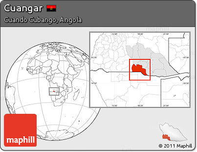 Blank Location Map of Cuangar, highlighted parent region