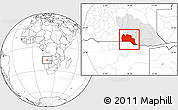 Blank Location Map of Cuangar, highlighted parent region