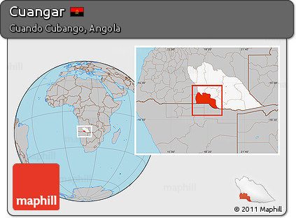 Gray Location Map of Cuangar, highlighted parent region