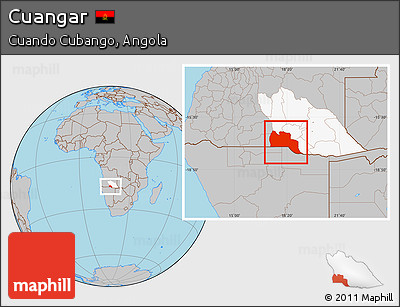 Gray Location Map of Cuangar, highlighted parent region
