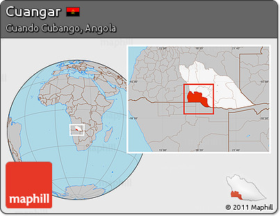Gray Location Map of Cuangar, highlighted parent region