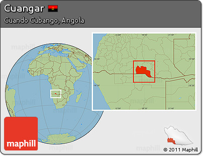 Savanna Style Location Map of Cuangar