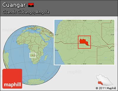 Savanna Style Location Map of Cuangar
