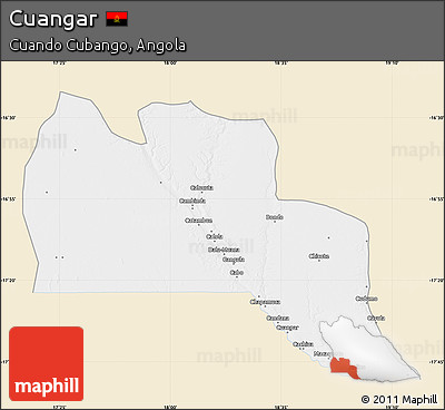 Classic Style Map of Cuangar, single color outside
