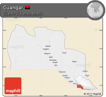 Classic Style Map of Cuangar, single color outside
