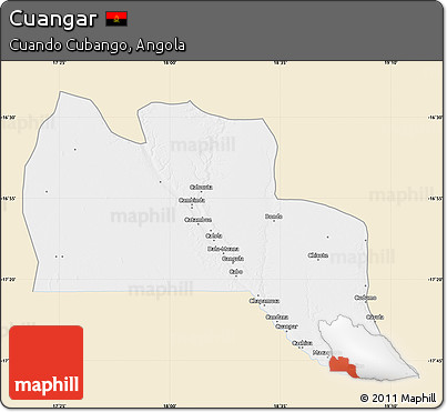 Classic Style Map of Cuangar, single color outside