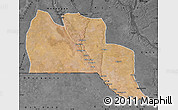 Satellite Map of Cuangar, darken, desaturated