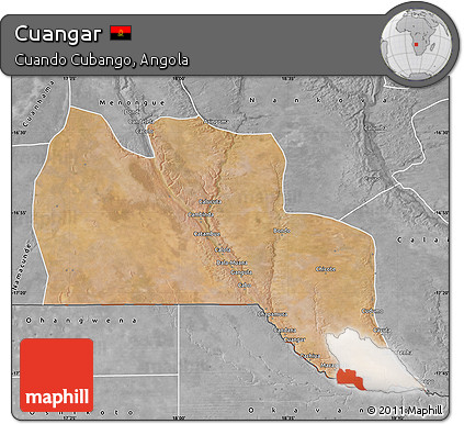 Satellite Map of Cuangar, desaturated