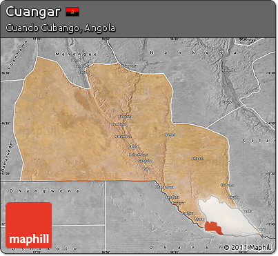 Satellite Map of Cuangar, desaturated