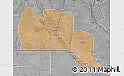 Satellite Map of Cuangar, desaturated