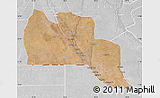 Satellite Map of Cuangar, lighten, desaturated