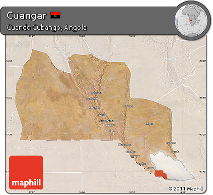 Satellite Map of Cuangar, lighten