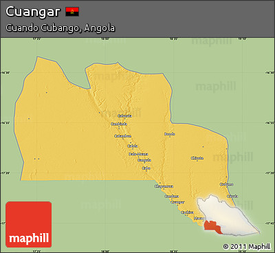 Savanna Style Map of Cuangar, single color outside
