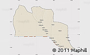 Shaded Relief Map of Cuangar, cropped outside