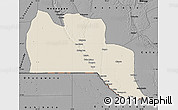 Shaded Relief Map of Cuangar, darken, desaturated