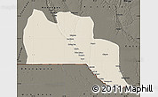 Shaded Relief Map of Cuangar, darken