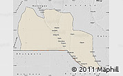 Shaded Relief Map of Cuangar, desaturated