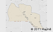 Shaded Relief Map of Cuangar, lighten, desaturated