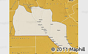 Shaded Relief Map of Cuangar, physical outside