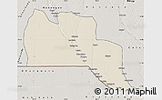 Shaded Relief Map of Cuangar, semi-desaturated