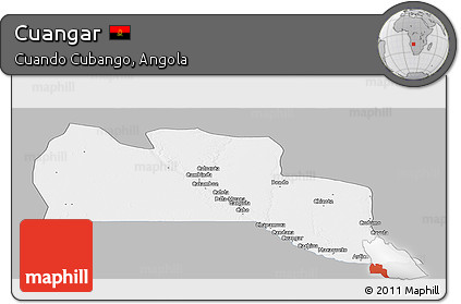 Gray Panoramic Map of Cuangar, single color outside