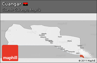 Gray Panoramic Map of Cuangar, single color outside