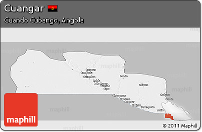 Gray Panoramic Map of Cuangar, single color outside