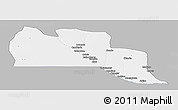 Gray Panoramic Map of Cuangar, single color outside