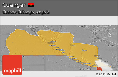 Physical Panoramic Map of Cuangar, desaturated