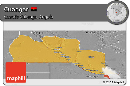 Physical Panoramic Map of Cuangar, desaturated