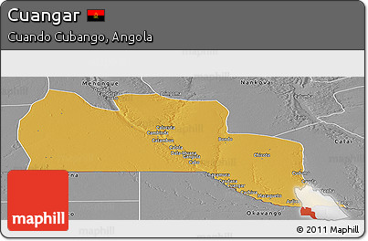 Physical Panoramic Map of Cuangar, desaturated