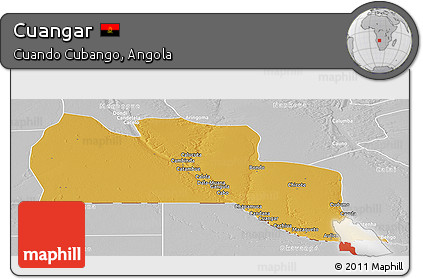 Physical Panoramic Map of Cuangar, lighten, desaturated