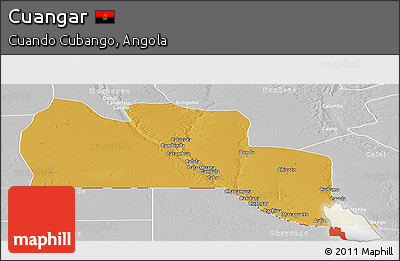 Physical Panoramic Map of Cuangar, lighten, desaturated