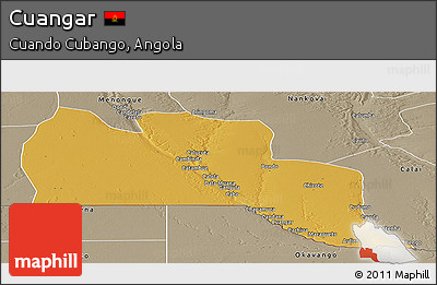 Physical Panoramic Map of Cuangar, semi-desaturated