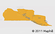 Political Panoramic Map of Cuangar, cropped outside